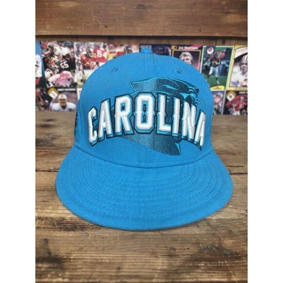 Carolina Panthers Fiited Hat Cap 7 1/4 New Era 59fifty Spell Out NFL Football - Picture 1 of 6